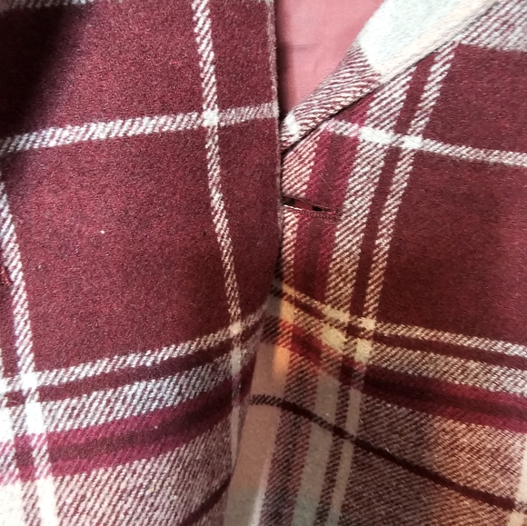 7 for all Mankind Plaid Double Breasted Pea Coat - Picture 6 of 16